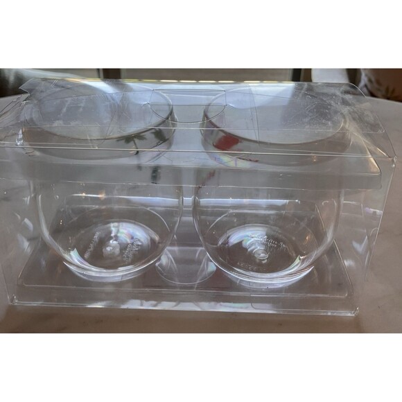 NEW‎ St. Nickolas Square Set of 2 Wine Tumblers Christmas Palm Tree Flamingo - Picture 4 of 5